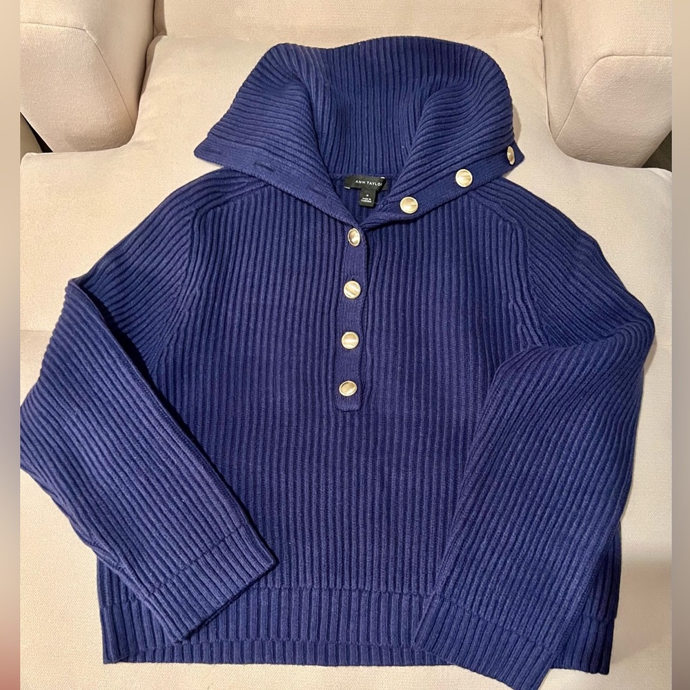 Brand New Ann Taylor Ribbed Button Sweater